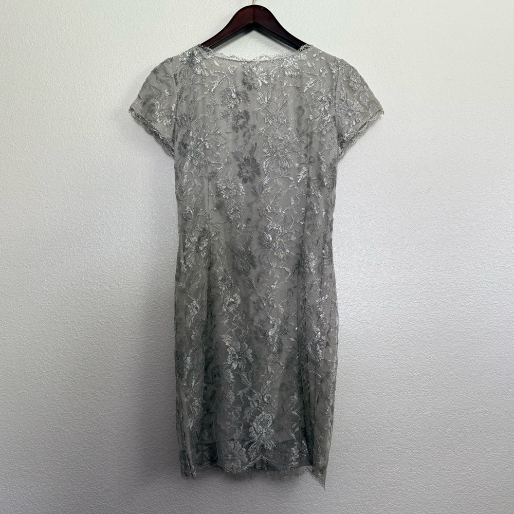 Pamela Dennis New York Metallic Lace Evening Dress 6